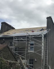 During New Slate Roof in Cork